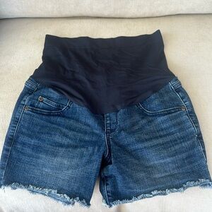 a:glow denim shorts - dark wash - size 4 maternity